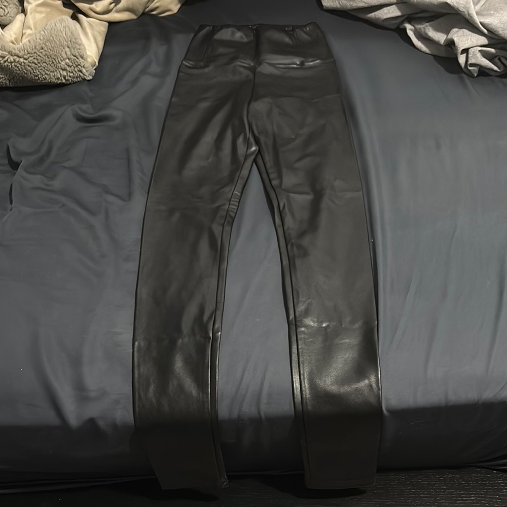 Black Faux Leather Leggings